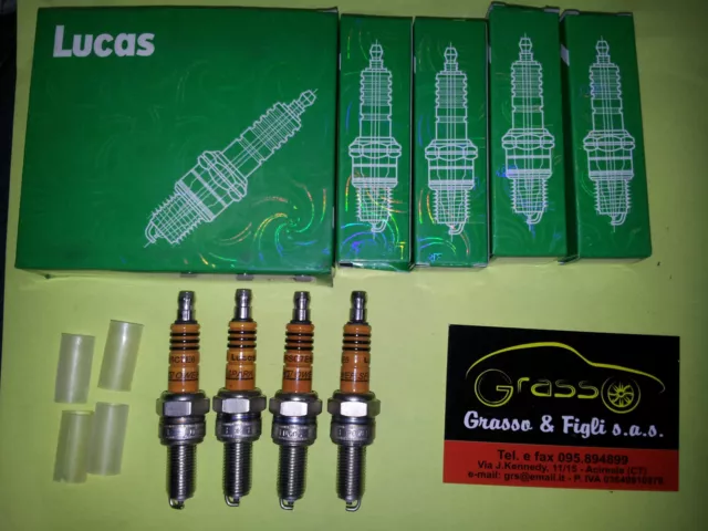 X4 Candele Candela LUCAS bougie SPARK PLUG Zündkerze ALFA ROMEO TWIN SPARK