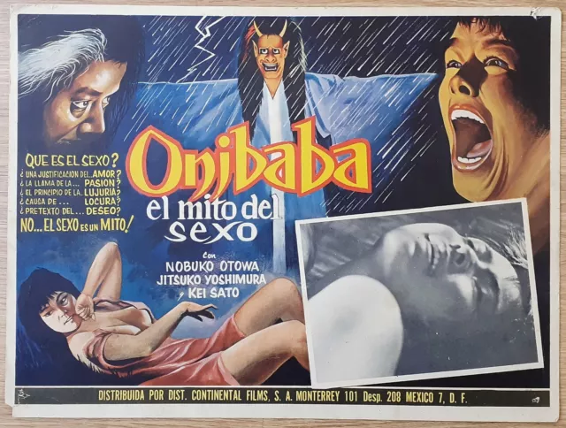 Onibaba ORIGINA Mexican '64 LOBBY CARD Kaneto Shindo Japanese horror demon mask