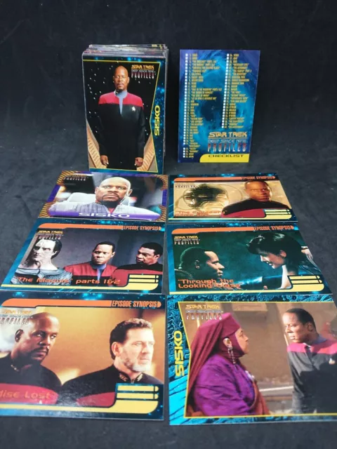 Star Trek Espacio Profundo Nueve Perfiles Juego Completo de 82 Tarjetas Base 1997 Skybox