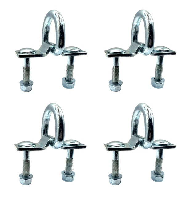 4 Stück Zurrbügel 800kg Anhänger Zurrösen Zurrmul Zurrhaken Ladungssicherung E - Foto 7