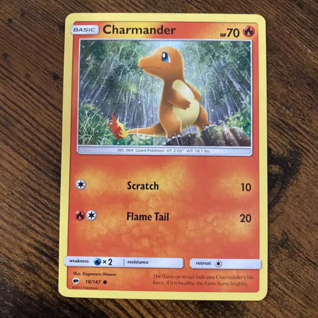 Charmander #18/147 Burning Shadows Pokemon Common Card
