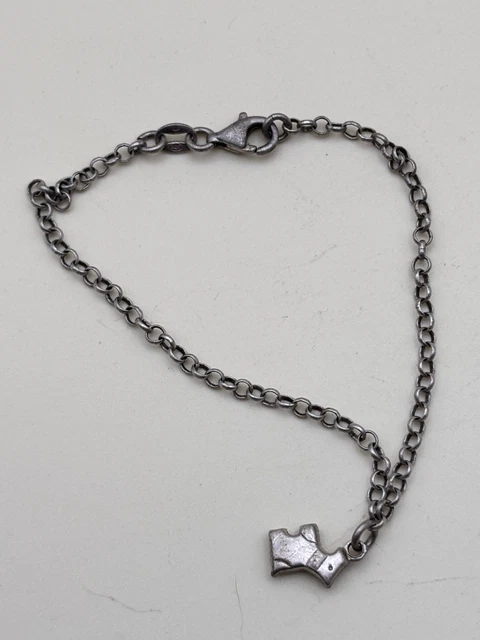 Bracelet Maille Jaseron Avec Charm Dinosaure En Argent 925/1000 – Neuf Avec étiquettes
