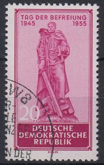 1955 DDR East Germany Θ Mi.463 Befreiung vom Faschismus Denkmal Soldaten [d0101]