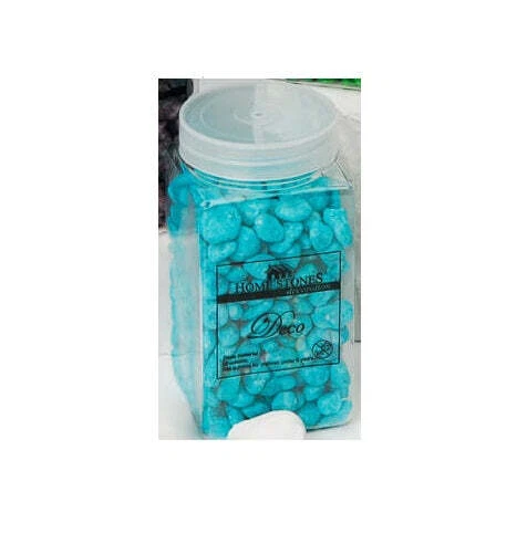 Sassolini pietre decorative per interno o esterno casa colore azzurro confezione