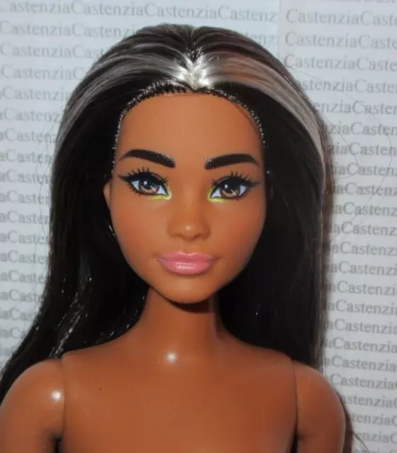 Mattel Nude Barbie Fashionista New Face Mold Fashion Doll Brunette