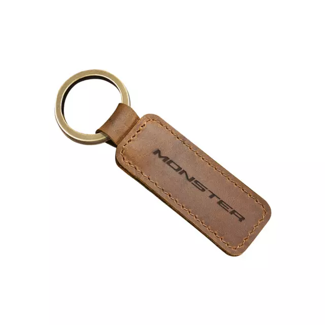 Key Ring Keychain Leather Gift Motorcycle Accessories Brown for Ducati Monster