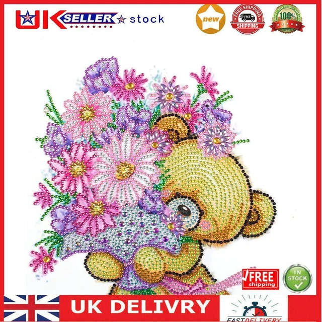 5D DIY Partial Drill Special Shape Cartoon Bear Rhinestone Diamond Drawing Kit U