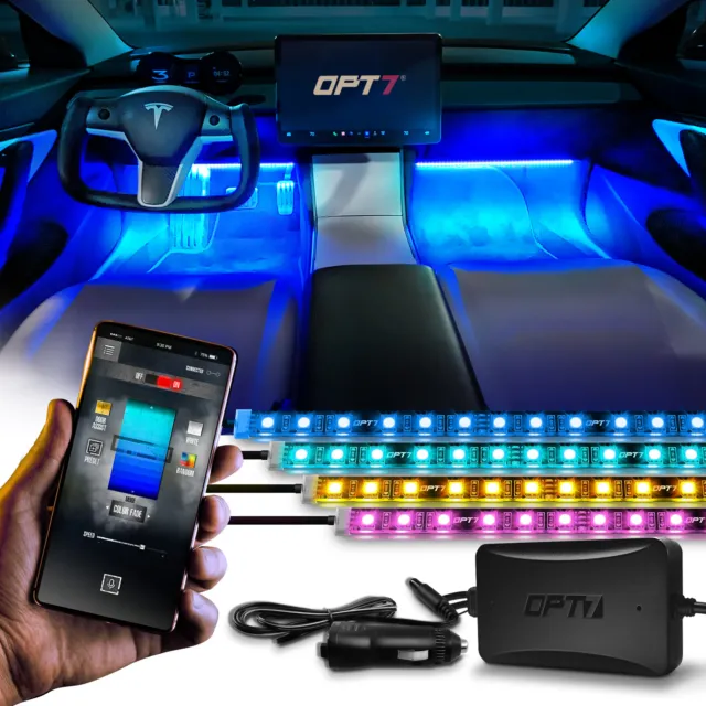 LED Strip Interior Lighting Kit - Bluetooth Smart-Color OPT7 AURA PRO