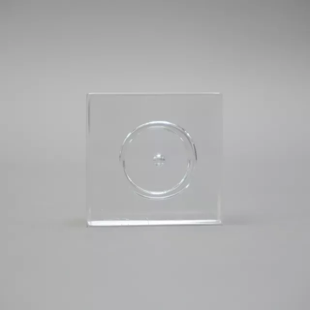 Orrefors Verre Transparent Kubus Cube Avec Anneau Tendre By Gunnar Cyren B 2