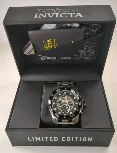 Invicta Mickey Mouse Limited Edtion  0684/3000 Mens Watch Black & Navy Blue