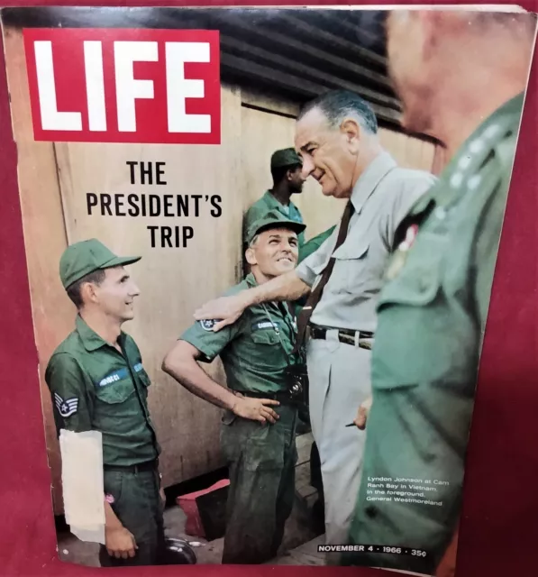 Life Magazine November 1966 President Lyndon Johnson Trip - Marilyn Monroe