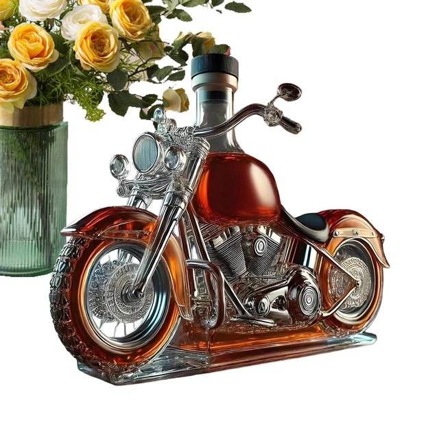 Motorrad Whisky Dekanter Glas - Kreative Getränkeflasche Im Bike-Design Für Whisky & Champagner