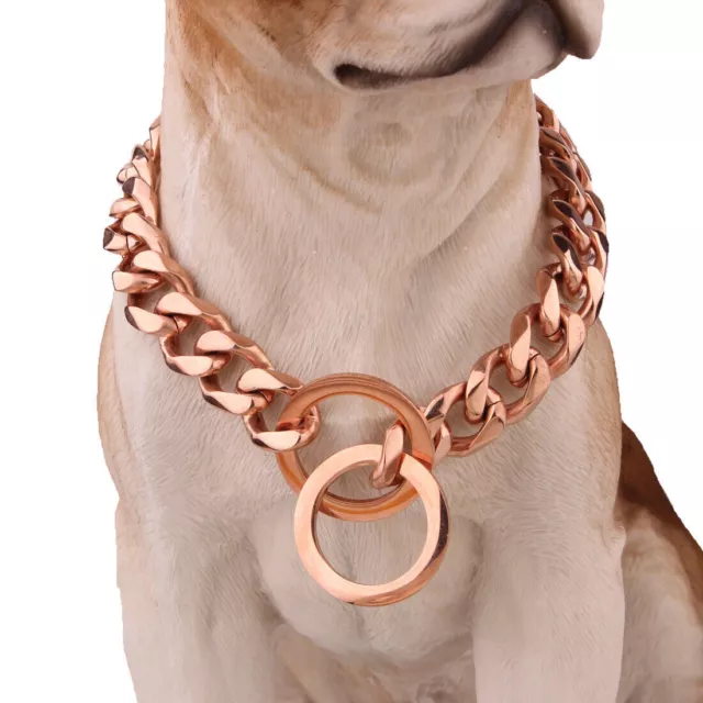 15mm Large Dog Pet  Choke  Metal Steel Pinch Prong Choke Chain Collar Training