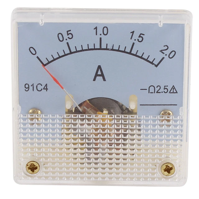 Analog Panel Voltmeter Spannungsmesser Messen Gauge DC 0-2A Klasse 2.5