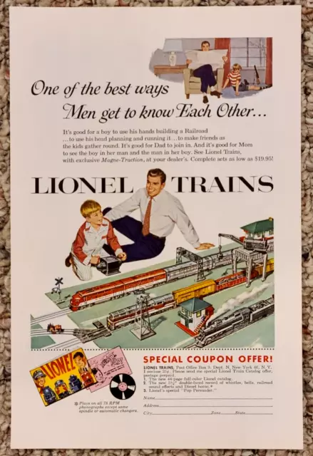 Lionel Trains 1954 Vintage Print Ad