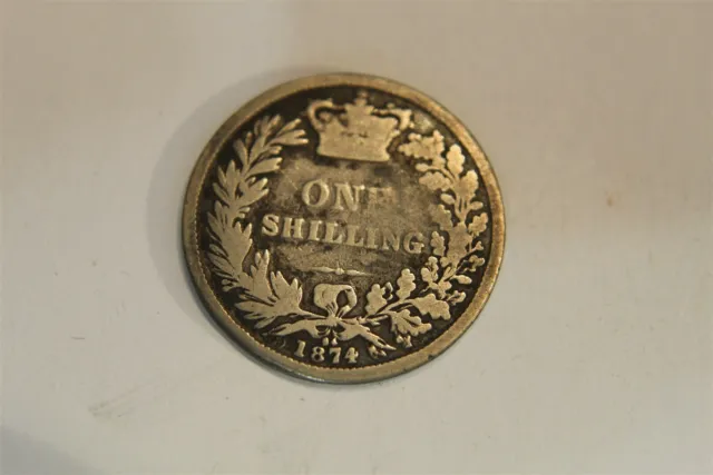Great Britain 1874 Shilling Victoria Silver