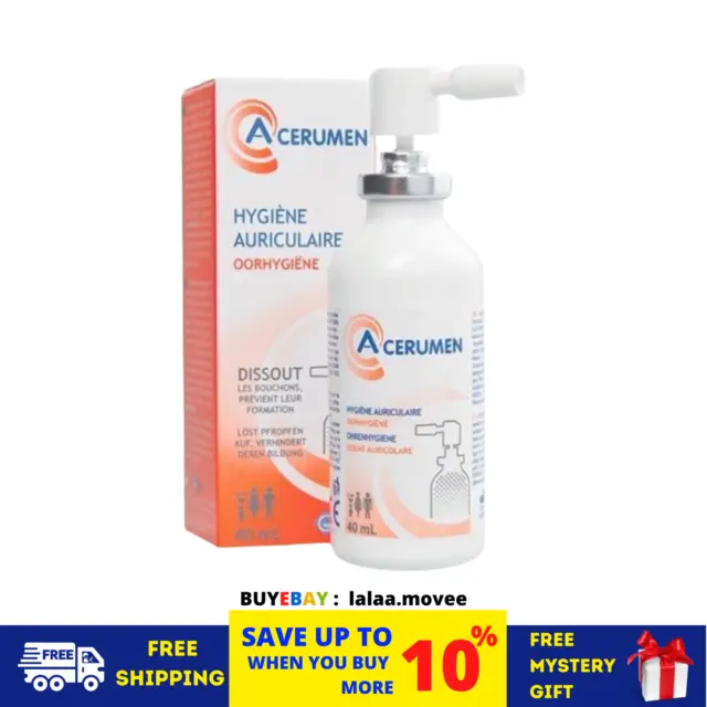 A-Cerumen Spray Hygiène des Oreilles Dissout le Cérumen 40 ml