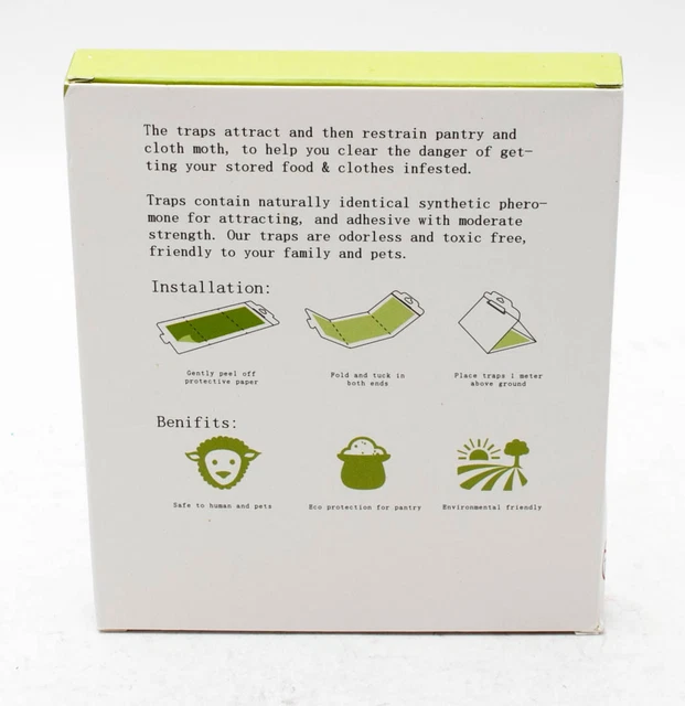 Clothes and Pantry Moth Traps Hybridized Natural Pheromone Safe 6 Pack 4