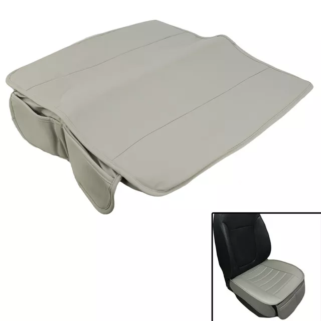 1x Universal Grey PU Leather Car SUV Front Seat Cover Protector Cushion Pad