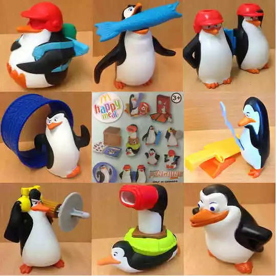 McDonalds Happy Meal Spielzeug 2014 Pinguine Madagaskar Spielzeug - verschiedene Charaktere