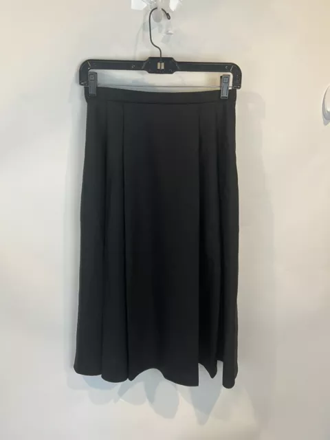 D Uniforms Dior black Wool midi A Line Skirt USA Size 4 NWT