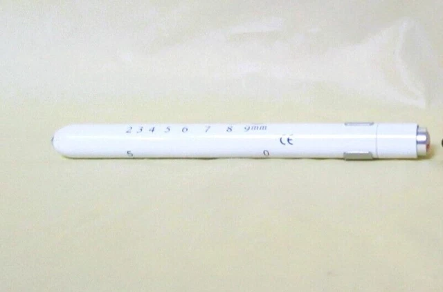 Opoway LED Penlight, White, Pupil Gauge, Ruler, Pocket Clip, Battery Operated