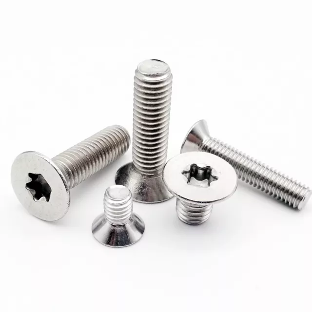 10/50 M1.4-M6 304 stainless steel Six-Lobe Torx Head Flat Countersunk Screw Bolt