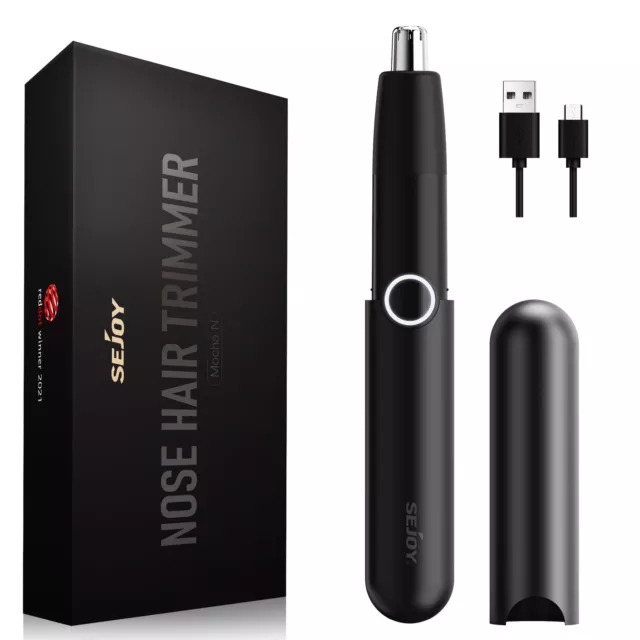 SEJOY Electric Ear Nose Hair Trimmer Cordless Eyebrow Clipper IPX7 Waterproof