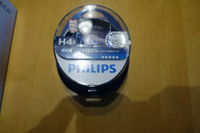 Philips Racing Vision H4 H7 bis zu 150% mehr Licht Halogenlampe Duo 2Stk