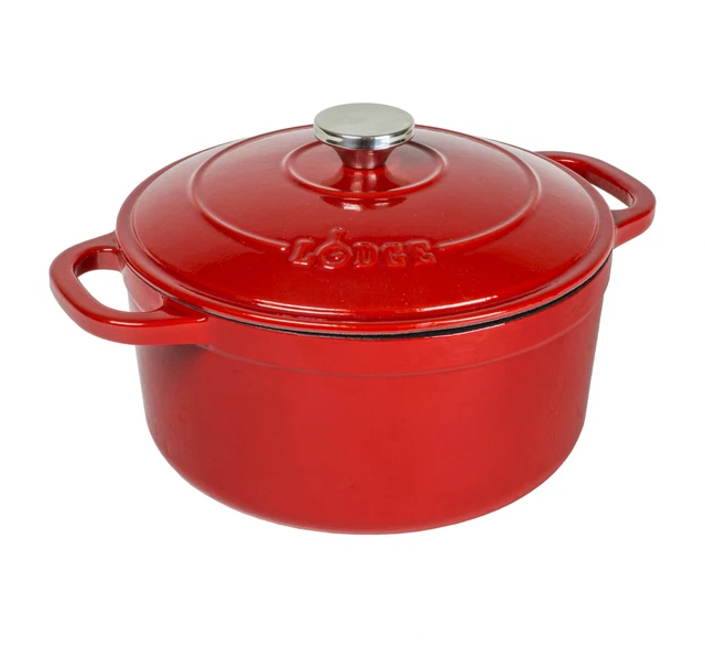 5.5 Quart Enameled Cast Iron Dutch Oven, Red Sale