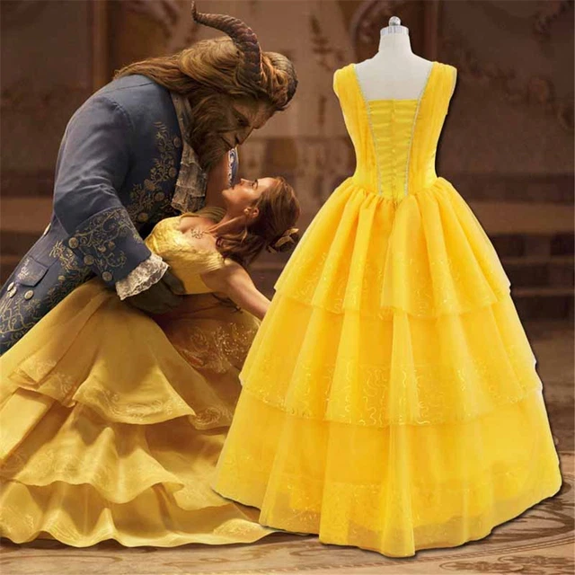 Beauty and The Beast Adult Belle Princess Cosplay Costume Book Week Fancy Dress