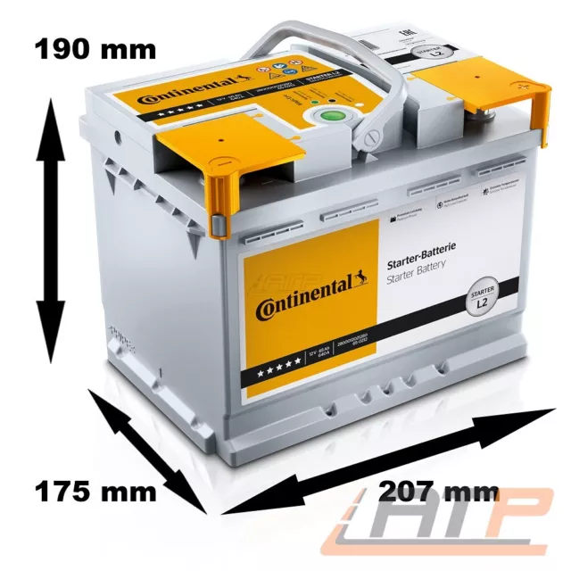 CONTINENTAL AUTOBATTERIE 12V 55Ah STARTERBATTERIE 540A L1+10g BATTERIE POL-FETT 3