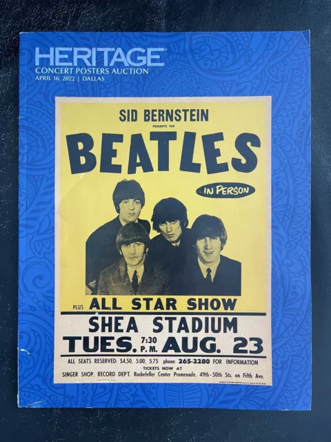 HERITAGE AUCTION Concert Poster Auction Catalog April 16, 2002 Beatles - Nirvana