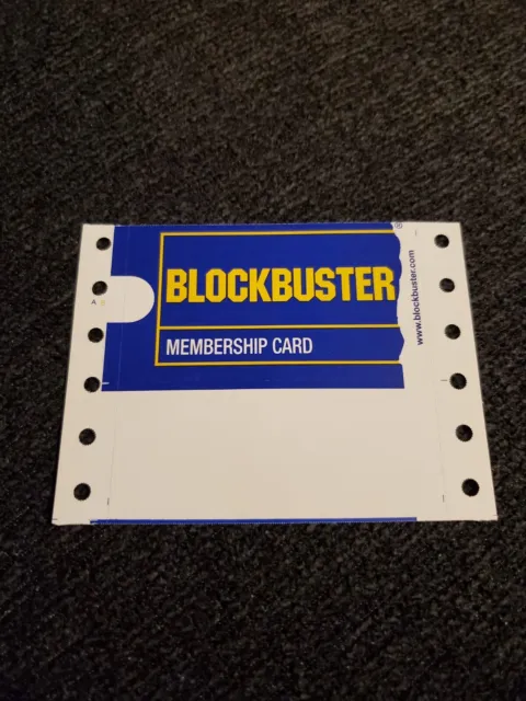 Extremely Rare Non-laminated New Blockbuster Video Store  Membership Card 2007