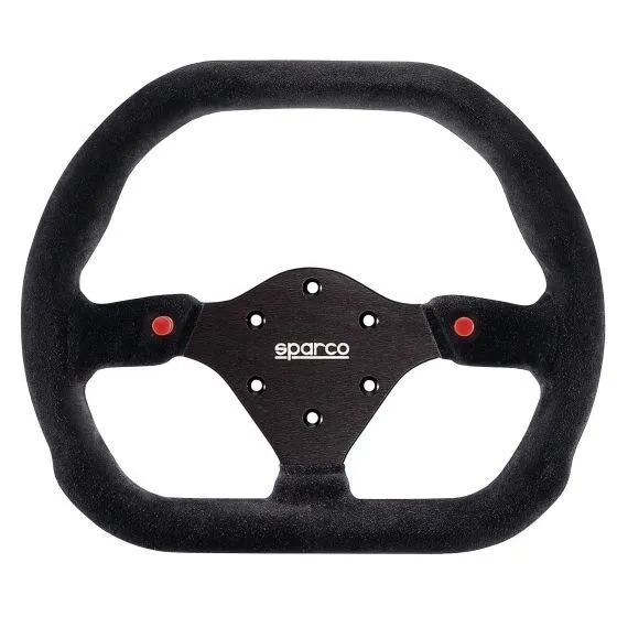 Sparco Steering Wheel P310 Black Suede 310mm Push Buttons for GT Racing Cars