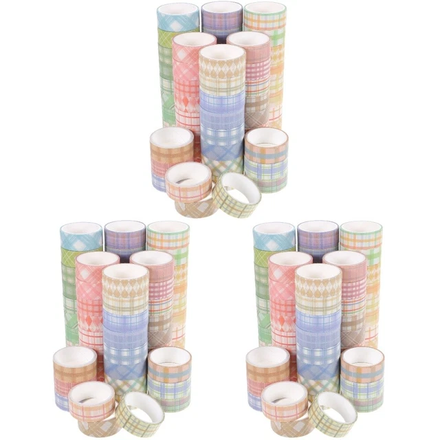 60 rollos cinta washi a cuadros cinta hágalo usted mismo accesorios de troquelado cinta washi decoración
