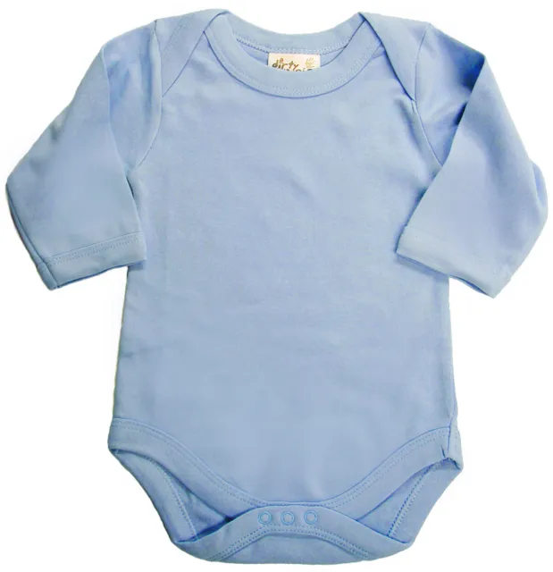 SALE ITEM 5 pack of Baby Long Sleeve Bodysuits in Blue, Size 6-12 Months