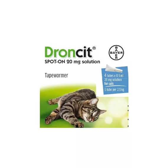 Droncit Spot On Tape Wormer for Cats (4 Pack) AVM-GSL