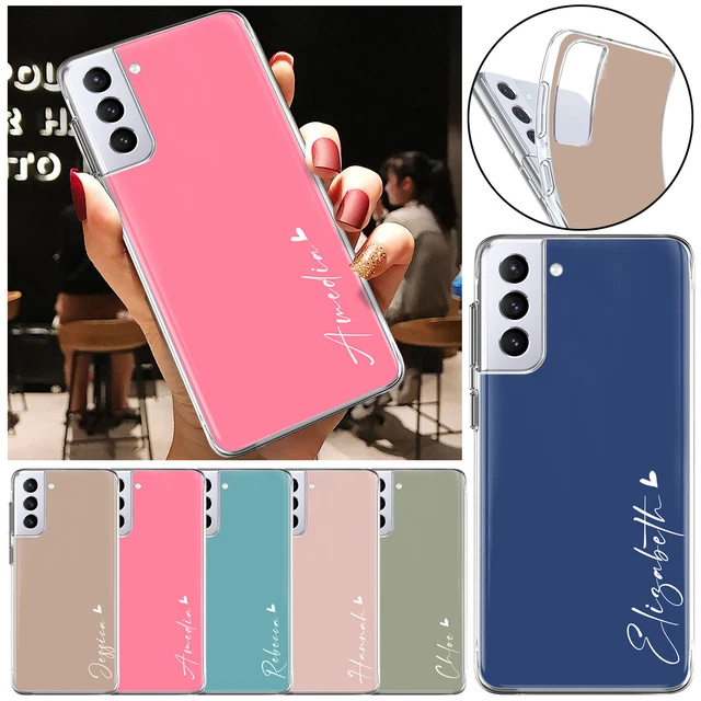Personalized Name Phone Case For Samsung Galaxy S23 A14 A53 A24 Clear Soft Cover