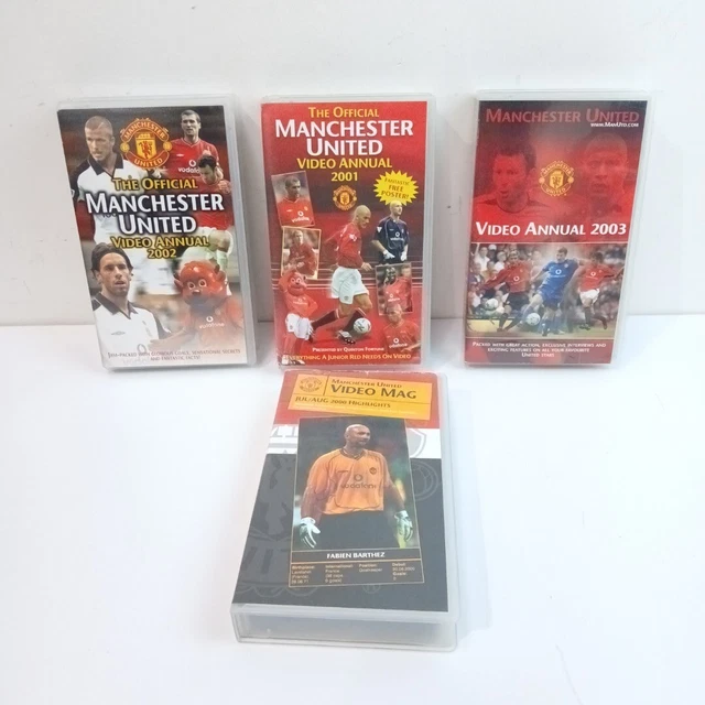 MANCHESTER UNITED VHS Video Annual Vintage 2000-2003 x4 -WRDC £9.99 ...