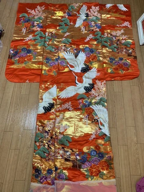 Uchikake Japanese Kimono Kimono Uchikake Furisode Classic Embroidered