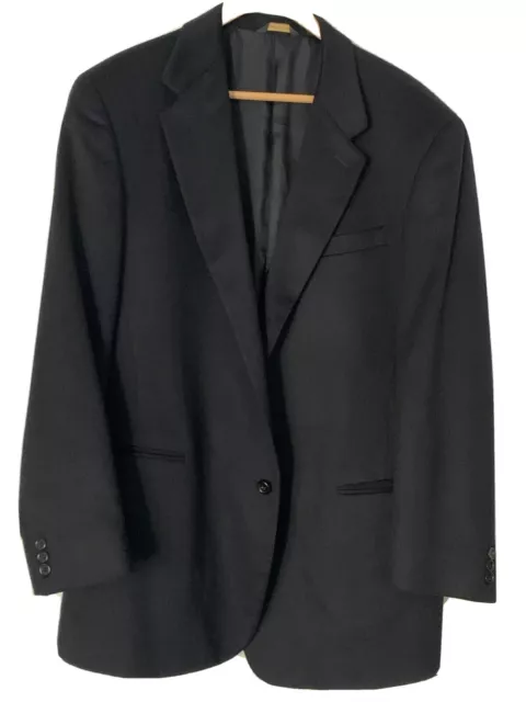 DONNA KARAN Men's 100% Cashmere Blazer Signature Black Label Sport Coat Size 44R