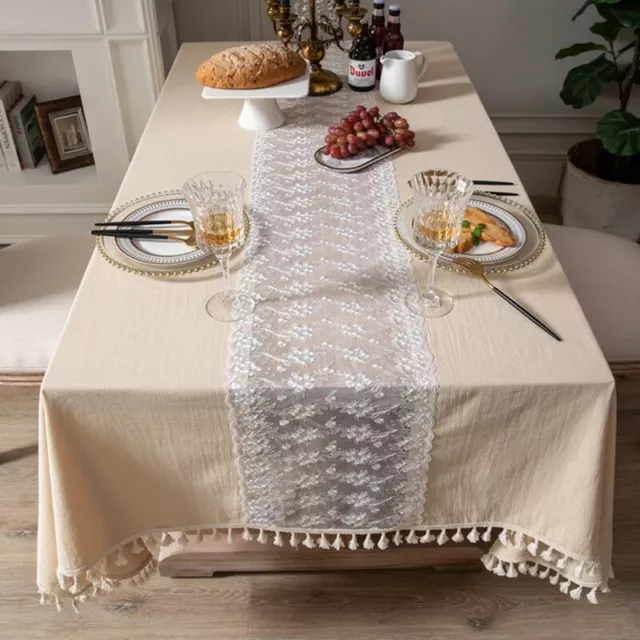 Tablecloth Nappe En Coton Et Lin Français Nouvelle Nappe De Salle à Manger Rétro