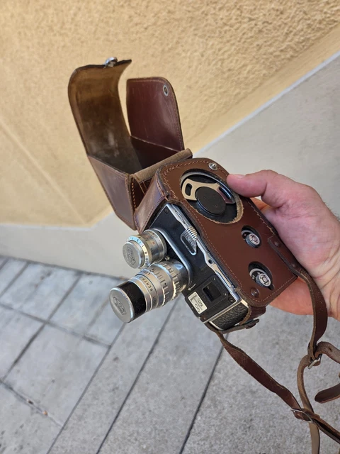Lot d'ancienne camera Super 8 Con et accessoires, Bolex Paillard 155, vintage