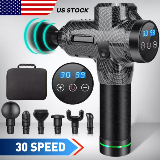 30 Speed Massage Gun Percussion Massager Deep Tissue Muscle Vibrating Relax