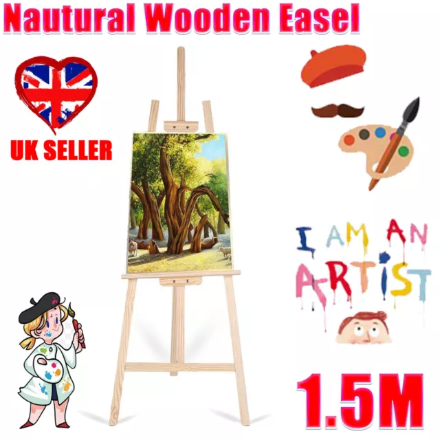 Pine Wood Easel Artist Art Display Painting Shop Tripod Stand