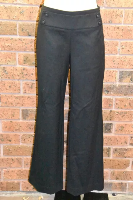 LAURA ASHLEY Black Wool Pants - Size 10 - EUC