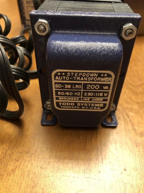 Todd Systems Stepdown Auto-Transformer SD-38LRG 200VA 230:115 V