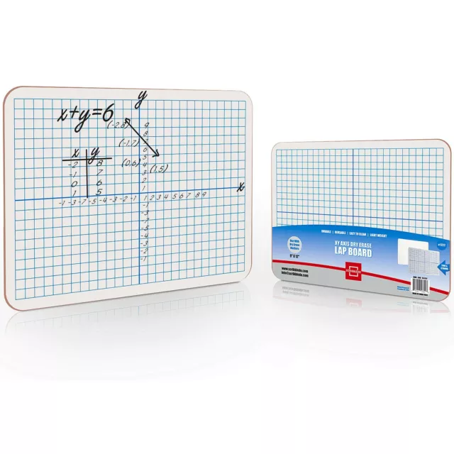 Dry Erase XY Axis Lap Board 9”X12” | Interactive Learning Coordinate Grid Whi...