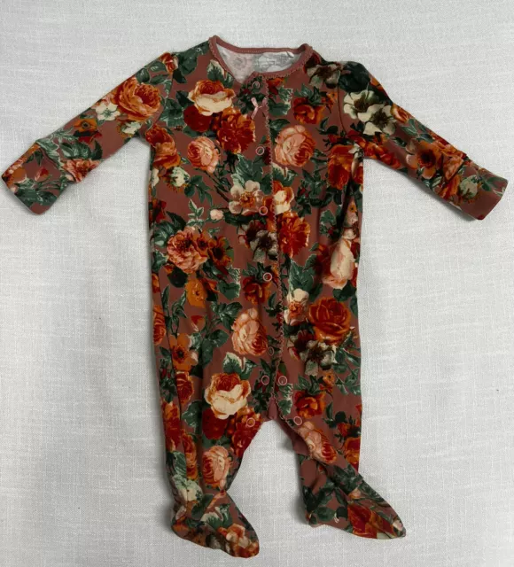 Next Baby New Born Baby Girl Floral Print One-Piece Full Length Size 0000